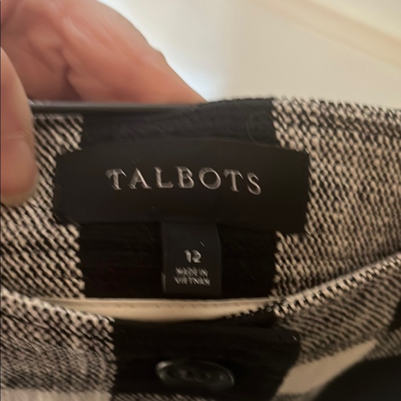 Talbots Black/white Checkered Skirt - Picture 3 of 5